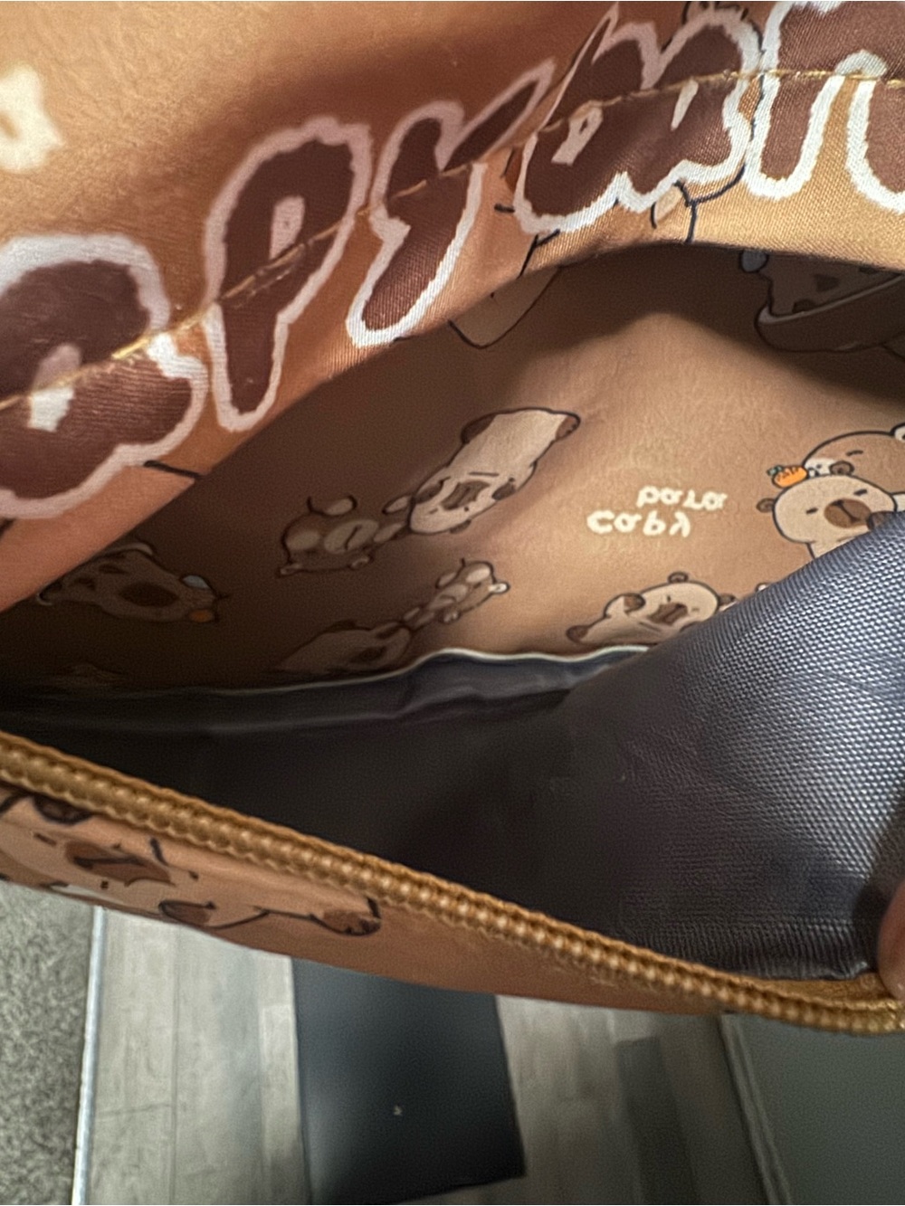 Capybara Brown Cartoon Backpack - Picture 3 of 9